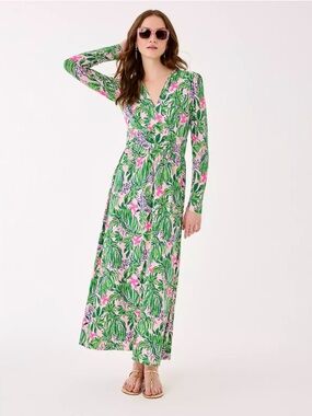 NWT Lilly Pulitzer 16 Solene Long Sleeve Midi Dress “Roaring With Joy” sz 16